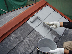 笠岡市　外壁・屋根の塗装リフォーム工事(施工中1)